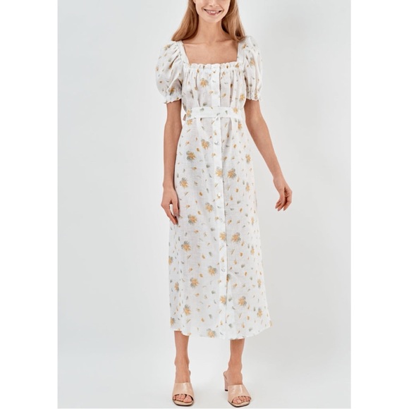 The Sleeper Brigitte Linen Maxi Dress in Mimosa. XS. EUC - Picture 3 of 11
